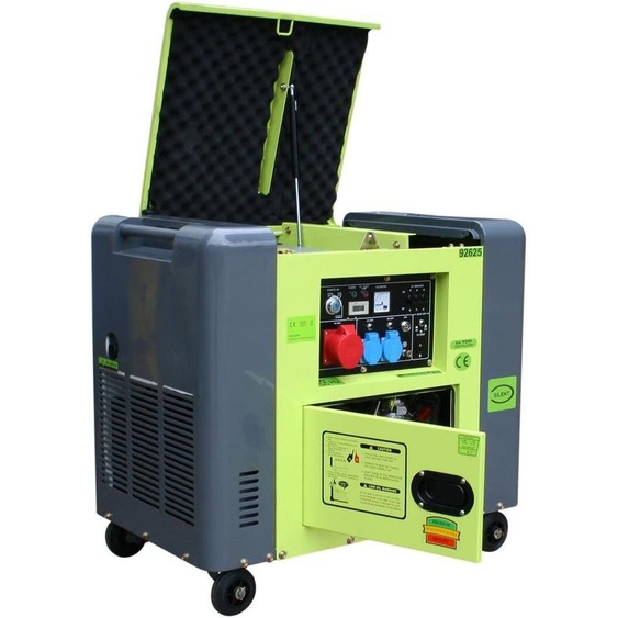 Varan Motors - 92625-ATS Groupe électrogène Diesel insonorisé Type Panda 400V+230V 6.25kVa, Dém. Auto. ATS