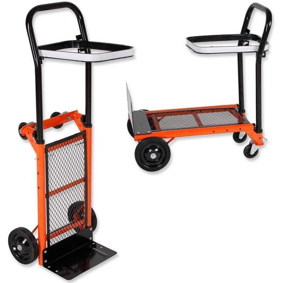 Varan Motors - HT4002 Diable multifonctions pliable - brouette, porte-poubelle charge max de 80KG
