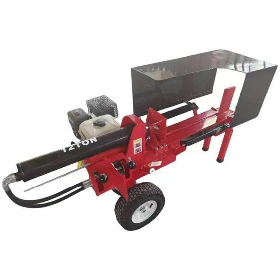 Varan Motors - LS12T Fendeuse de bûches thermique 6.5cv tractable, 12 Tonnes, jusquà 35cm de diamètre avec Protection
