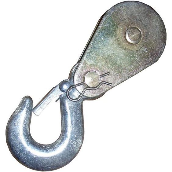 Varan Motors - PULLEYHOOK1T Poulie de renvoi 1T avec crochet pour treuil, 15.5x5.5x2cm