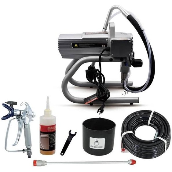 Varan Motors - R450 Pulvérisateur de peinture PRO Airless 900w 220 bar 2.2l/min, Pistolet haute pression à peinture, tuyau de 15m
