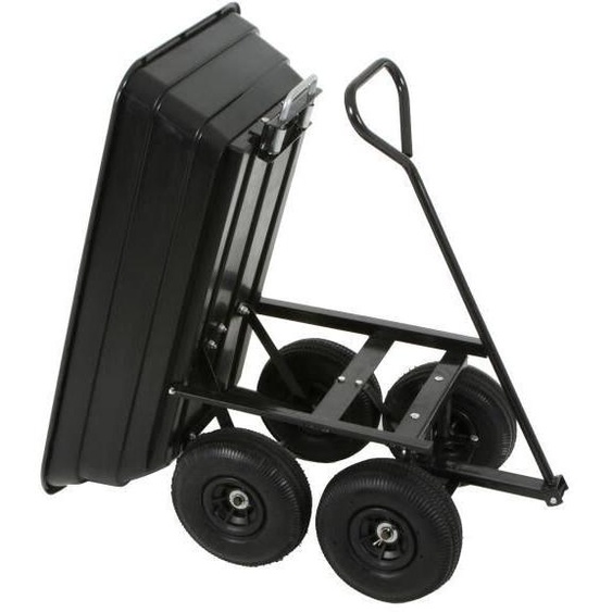 Varan Motors - TC1801 Chariot de Jardin à Benne Basculante, Chariot Transporteur remorque à Benne Charge 250Kg Max.