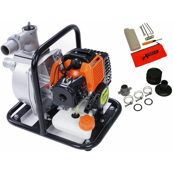 Varan Motors - TT-WP520-15B Pompe à eau thermique Motopompe Essence 2T 1.5 52cc 3CV 15000 L/H