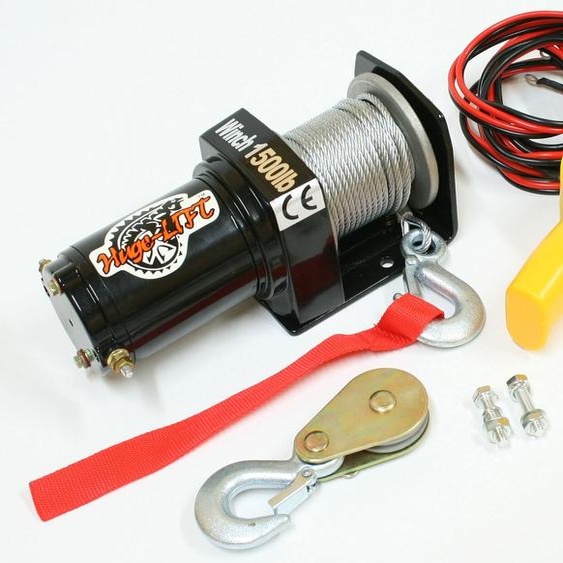 Varan Motors - var-p1500-1 Treuil électrique 12V 680Kg / 1360Kg 520W, Treuil à câble longueur 15m Ø4mm
