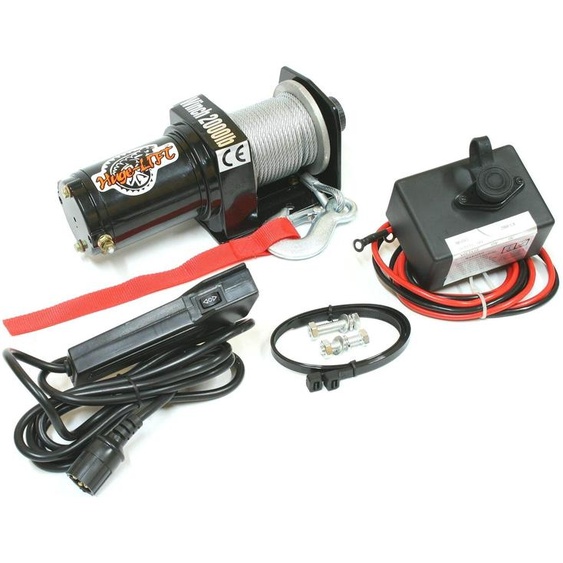 Varan Motors - var-p2000-1a Treuil électrique 12V 907Kg / 1814Kg 700W, Treuil à câble longueur 15m Ø4mm
