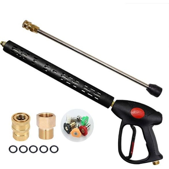 Varan Motors - WBG01 Pistolet haute pression avec lance 101cm 275bars Raccord M22 & Quick Connect 1/4 – 5 buses incluses