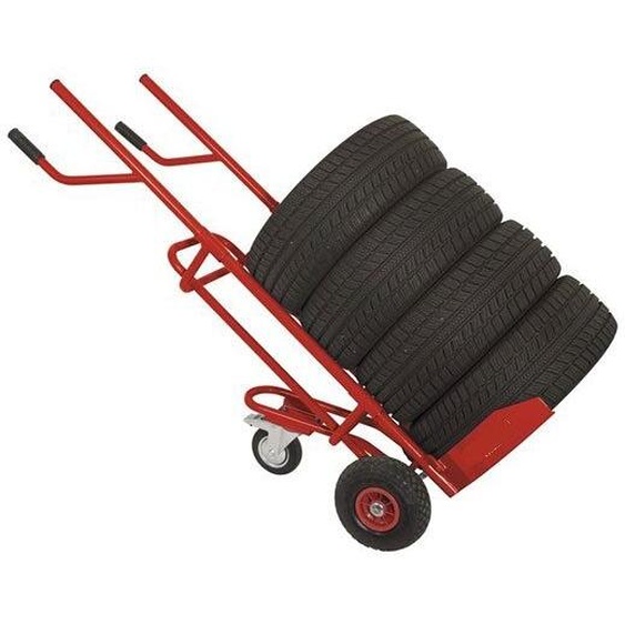 Varan Motors - WHEEL-TRL Chariot de transport de pneu - Diable pour pneus, roues, charge jusquà 150Kg