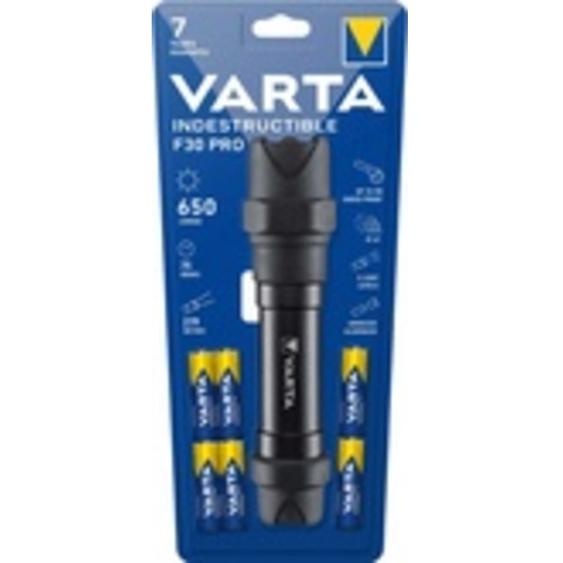 VARTA Lampe de poche Indestructible F30 Pro, avec 6x AA