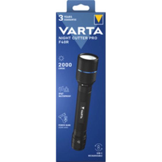 VARTA Lampe de poche premium NIGHT CUTTER PRO F40R, noir