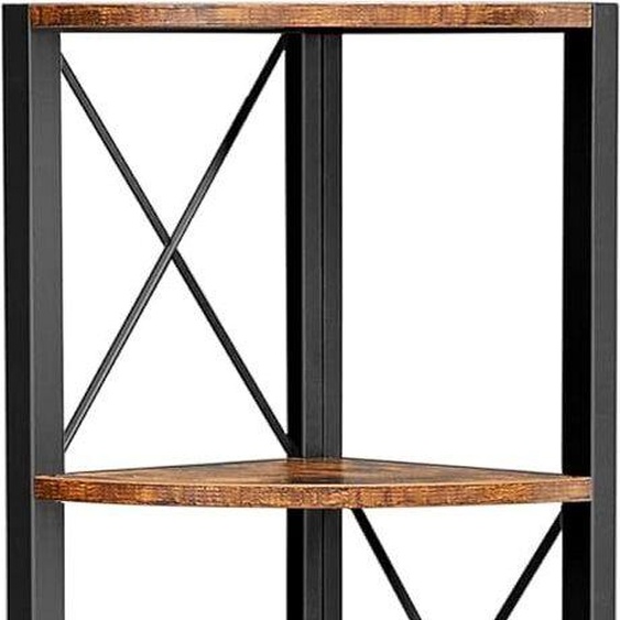 VASAGLE 5 Level bibliothèque, étagère dangle, étagère verticale, étagère de rangement, pour salon, salle de bain, cuisine, couloir, montage facile, vintage brun-noir