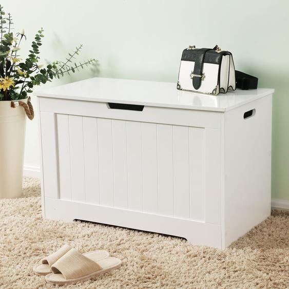 Songmics - vasagle Coffre à Jouets Coffre de Rangement Banc de Chaussures Meuble de Rangement pour Jouet Bout de lit Grande capacité Blanc par LHS11WT