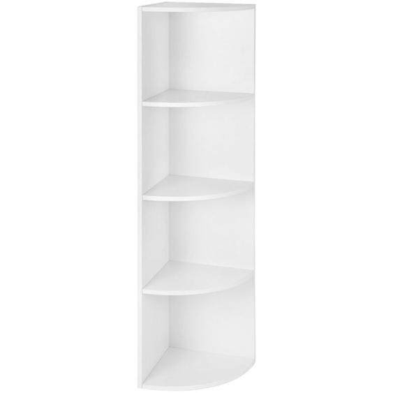 Vasagle - tagère dangle à 4 Niveaux, Étagères de Rangement Autoportantes, Bibliothèque en Bois, pour Cuisine, Chambre, Salon, Bureau, Blanche par