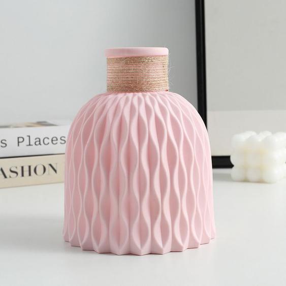 Vase à fleurs-Vase à ondulations deau-Vase en plastique-Vase à fleurs-Simple et frais-4