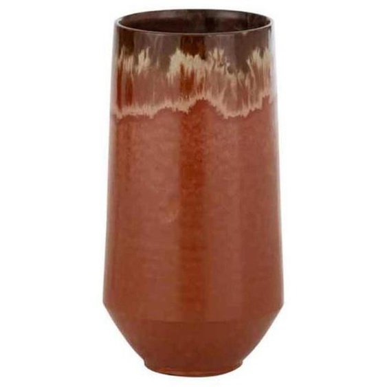 Vase Allongé - J-LINE - Aline - 40cm - Céramique - Rouge - Contemporain