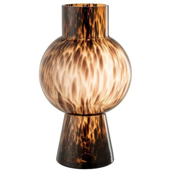 Vase Boule - J-LINE - Modèle poiso - Verre - Marron - 46 cm - Design Contemporain
