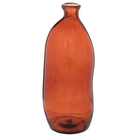 Vase bouteille - ATMOSPHERA - Uly - Verre recyclé - D. 13 cm - H. 35 cm - Ambre