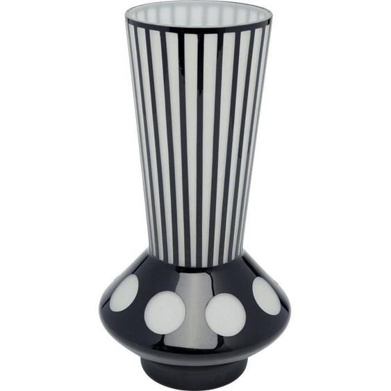 Vase Brillar noir et blanc 40cm - KARE Design - Verre - Objets décoratifs