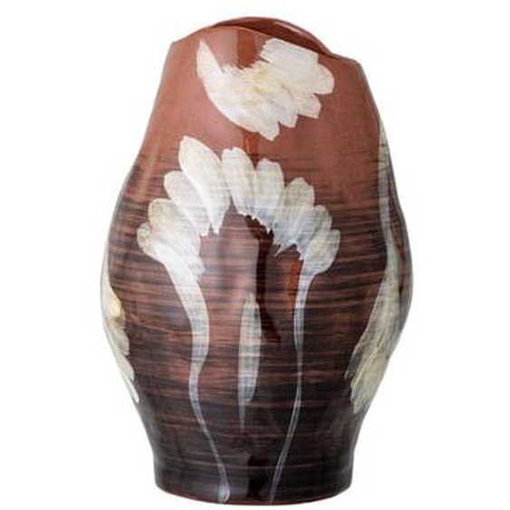 Vase brun en grès Obsa