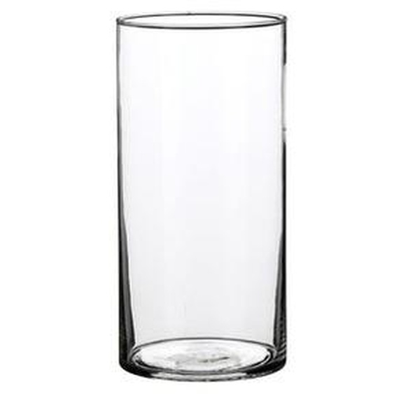 Vase Carly cylindre en verre transparent 25x12cm