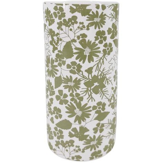 Vase Céramique Imprimé Floral - Hauteur 19,5 Cm -