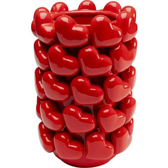 Vase coeurs rouges Kare Design