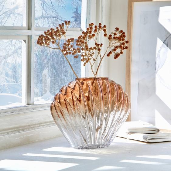 Vase Coquillage En Verre Bicolore -