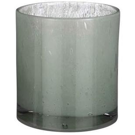 Vase cylindrique rond en verre recyclé Estelle - MICA DECORATIONS - Vert clair - H 18.5 x Ø 17 cm
