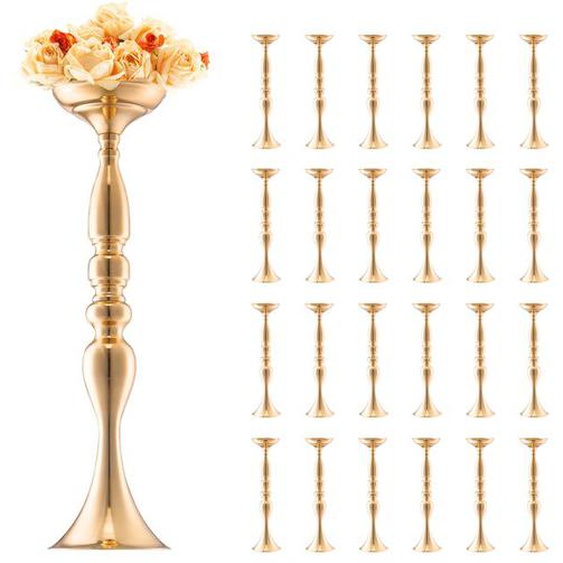 Vase de Mariage-VEVOR-Lot de 24-Supports de Fleurs de Mariage de 50 cm de Haut-pour Dîner de Mariage, Cérémonie, Anniversaire
