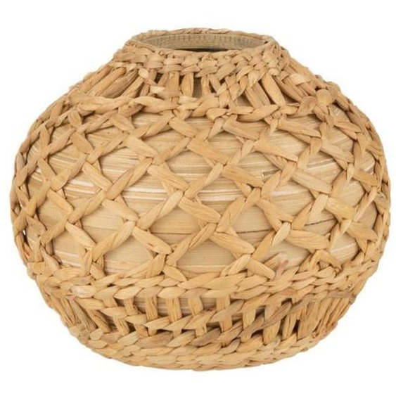 Vase Déco Tressé - J-LINE - Bambou - 22cm - Naturel - Ethnique