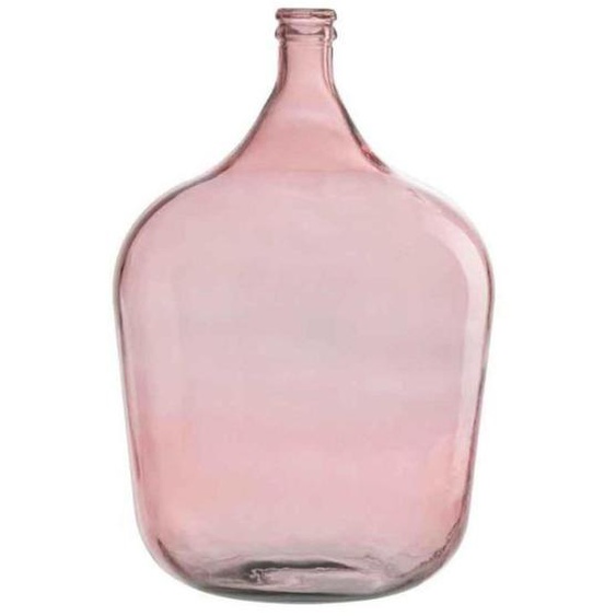 Vase Design - J-LINE - Bouteille Déco - Verre - 55cm - Rose - Contemporain