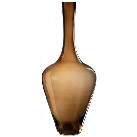 Vase Design - J-LINE - Joni - 70cm - Marron Ambre - Verre Contemporain