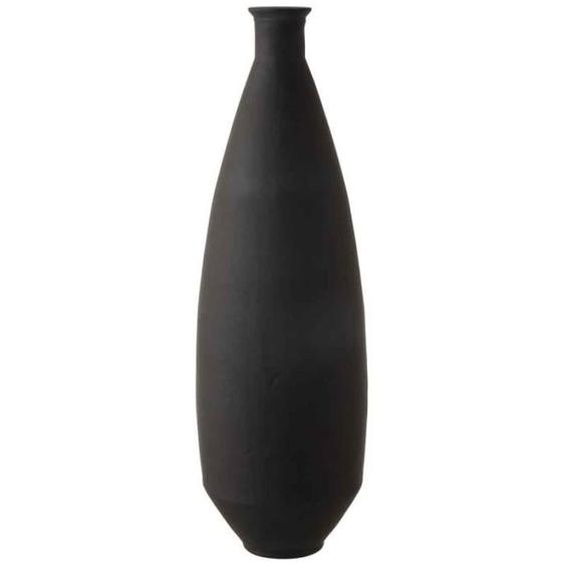 Vase Design - J-LINE - Modèle Gentle - 80cm - Noir Mat - Verre Contemporain