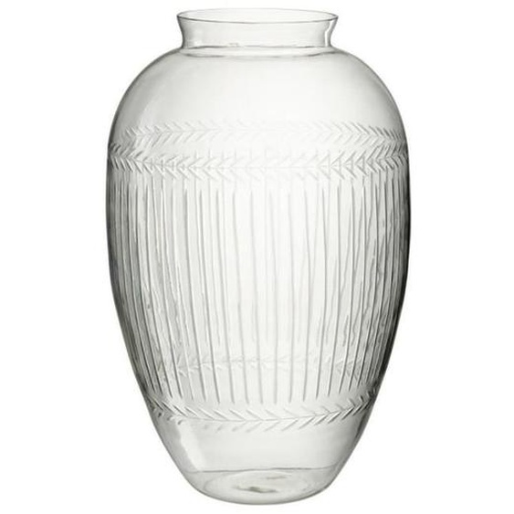 Vase Design - J-LINE - Modèle Massif - 61cm - Transparent - Élégant et Contemporain