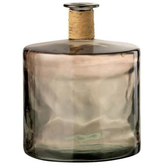 Vase Design - J-LINE - Modèle Safari - Verre - Marron - 45 cm - Contemporain