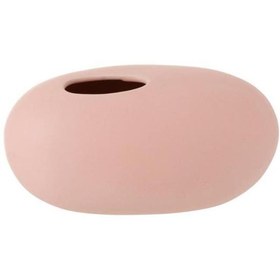 Vase Design - J-LINE - Ovale Céramique - 25cm - Rose Pastel - Contemporain