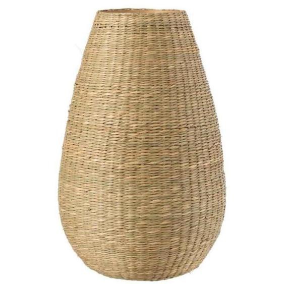 Vase Design - J-LINE - Zostère - 46cm - Beige - Contemporain - Ronde