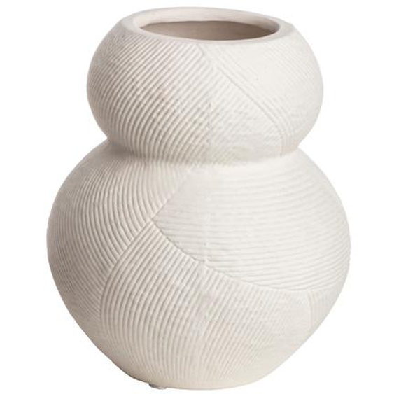 Vase en porcelaine blanche 14cm Lignes