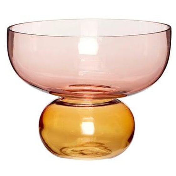 Vase en verre ambre et rouge Spectacle