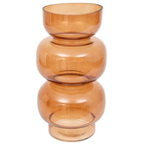 Vase en verre - ATMOSPHERA - Be vintage - H25cm - Ambre - Style Vintage