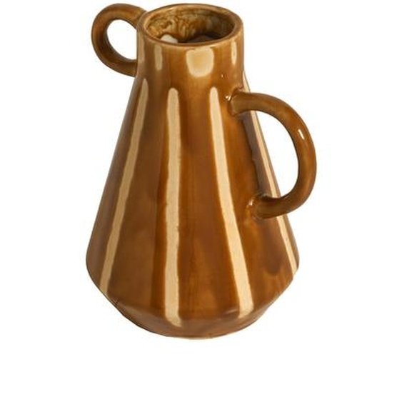 Vase Grès Rayures Colorées 2 Anses -