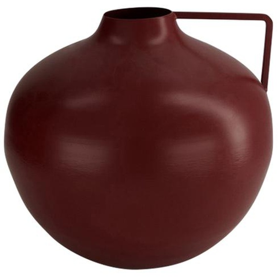 PRIX FOUS Vase jarre en métal rouge Ø20x19cm