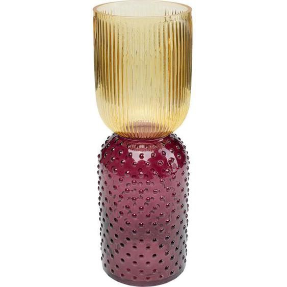 Vase - KARE - Marvelous Duo - Jaune et Violet - 38 cm - Verre teinté - Design contemporain
