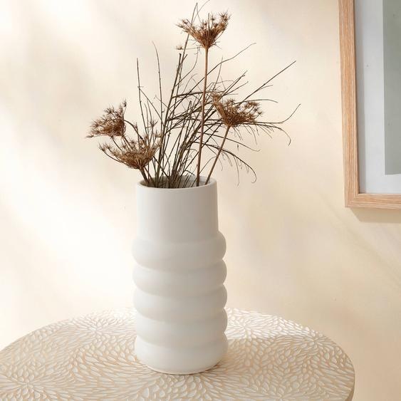 Vase minéral céramique blanc -