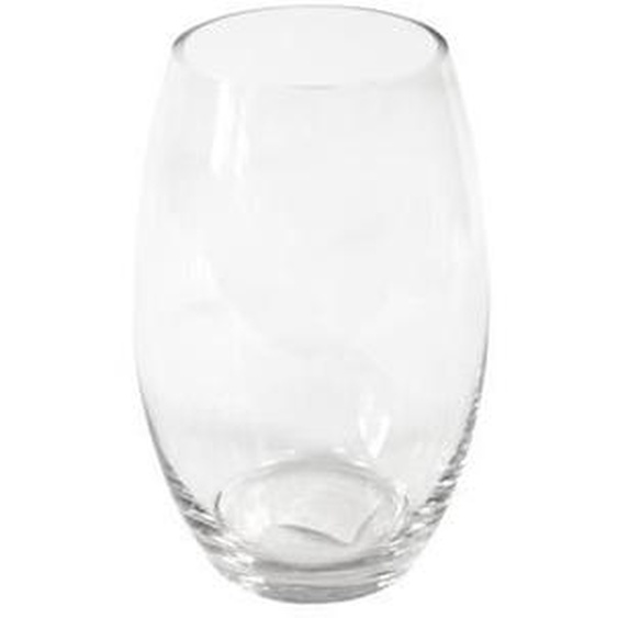 Vase obus en verre 12 x 19 cm - Transparent