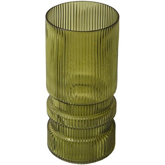 Vase Strié En Verre -