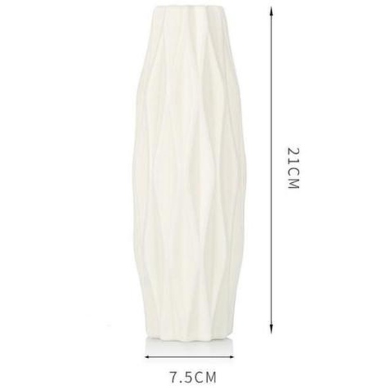 Vase,Vase en plastique nordique incassable Anti-céramique Vases à fleurs européen Imitation rotin Pot simplicité - Type A White -B