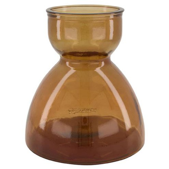 PRIX FOUS Vase verre recyclé ambre Ø21.5x23cm