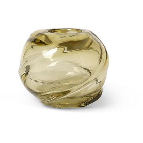 Vase Water Swirl verre jaune / soufflé bouche - Ø 21 x H 16 cm - Ferm Living