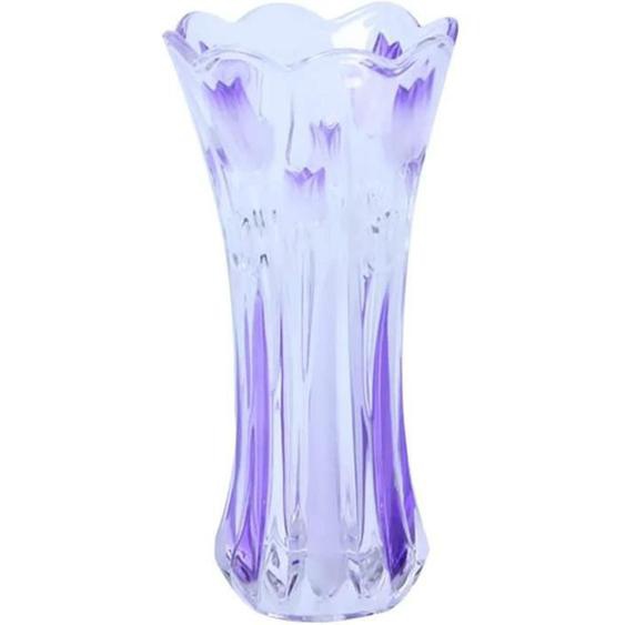 Vases en Cristal-Vases sans Plomb pour décorations de Table-Salon Mode Maison Simulation Fleurs Fleurs Séchées Décoratif (Violet)