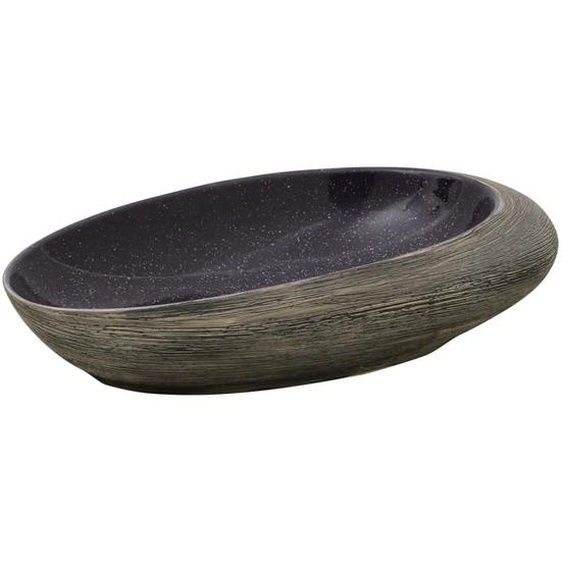 Vasque à poser violet et gris ovale 59x40x14 cm céramique